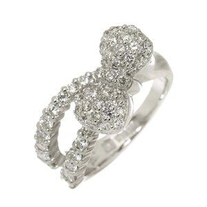 Ponte Vecchio Ribbon Diamond 0.67ct Ring 18K WG 750 Size2.5-2.75(US) 90276473